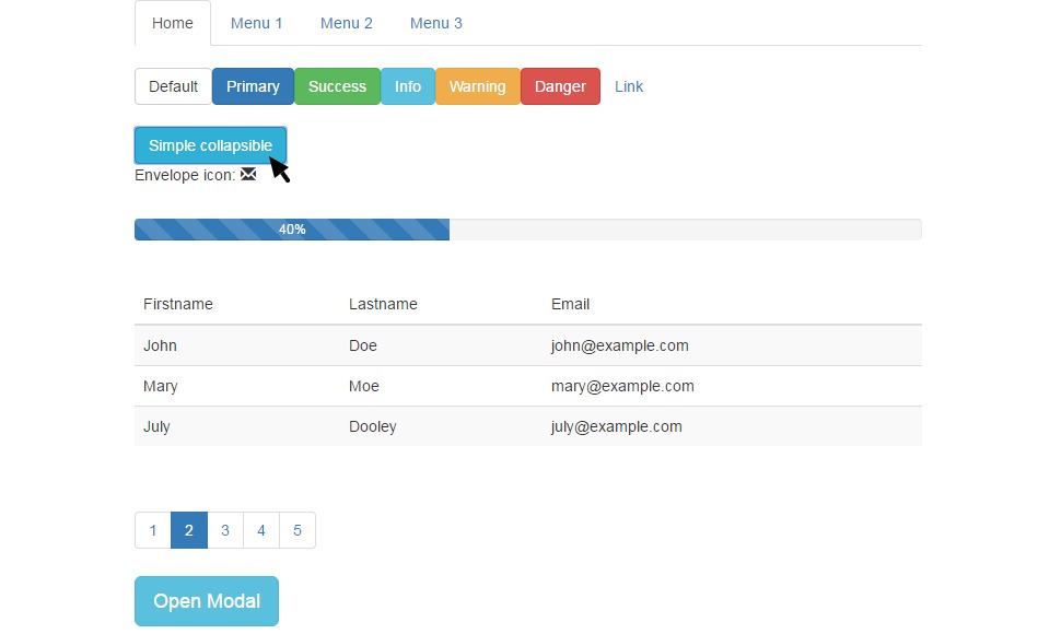 A sample lightning component with Bootstrap framework. use bootstrap