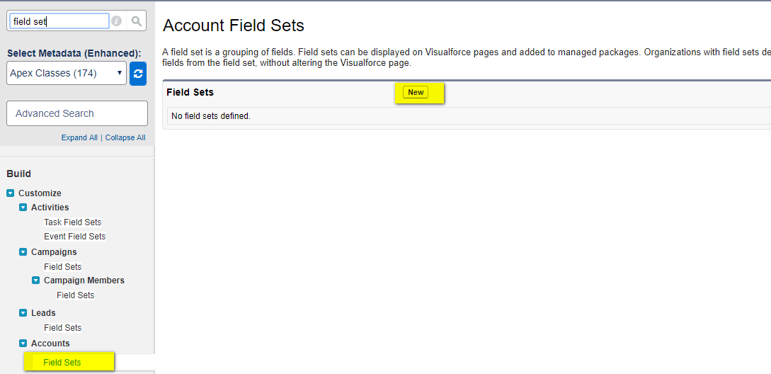 field-set datatable
